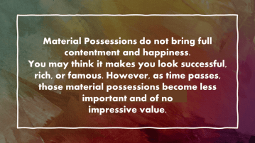 Material Possessions