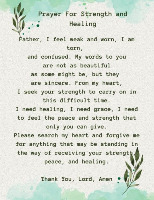 Prayer for Strength and Healing