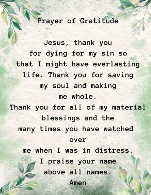 Prayer of Gratitude